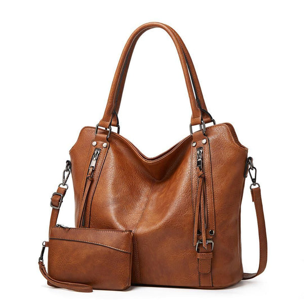 Tote Bags For Women PU Leather Hobo Bags for Women Purse Stylish 2 in 1 Handbags with Shoulder Strap Ladies Office Bag